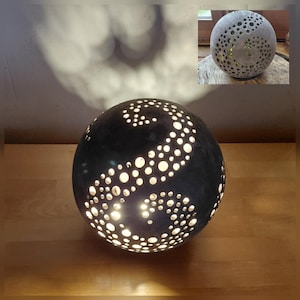 Duża ceramiczna kula świetlna o średnicy 24 cm, mrozoodporna