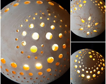 Grande boule lumineuse de 24 cm de hauteur Boule lumineuse en céramique résistante à l'hiver