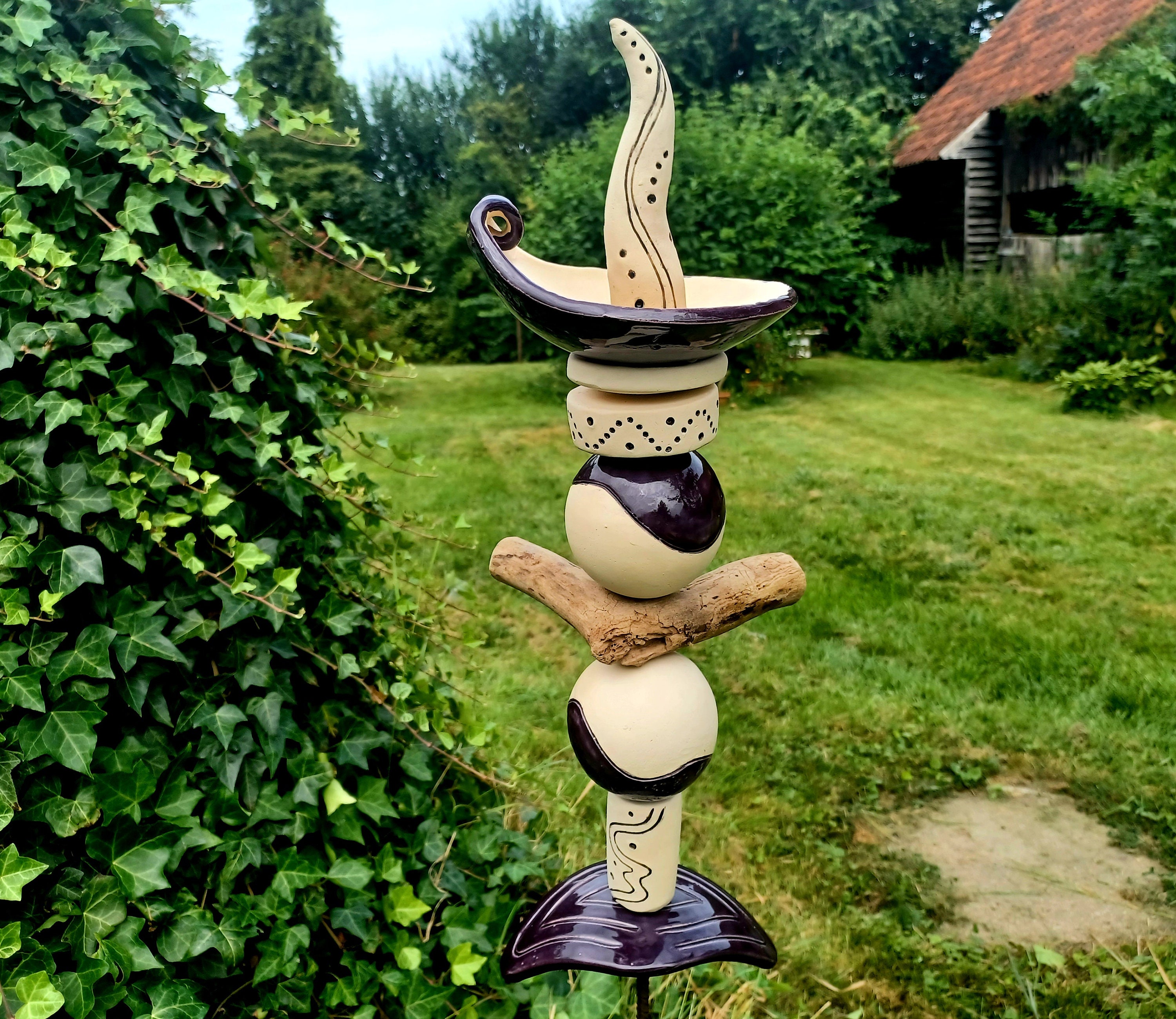Gartenstele keramik