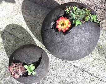 Pflanztopf Kugel Blumentopf handgefertigt Keramik 14 cm Durchmesser -  Etsy.de