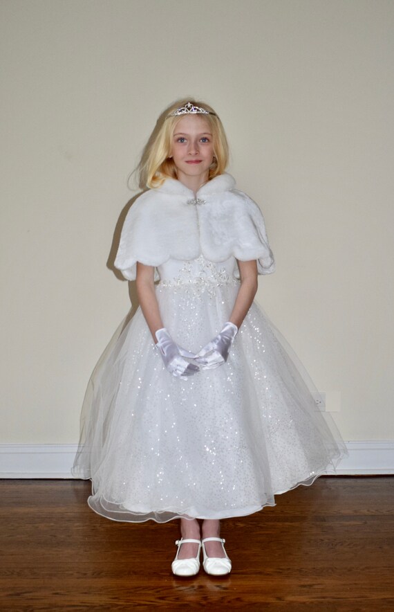 Flower girl fur jacket Clearance