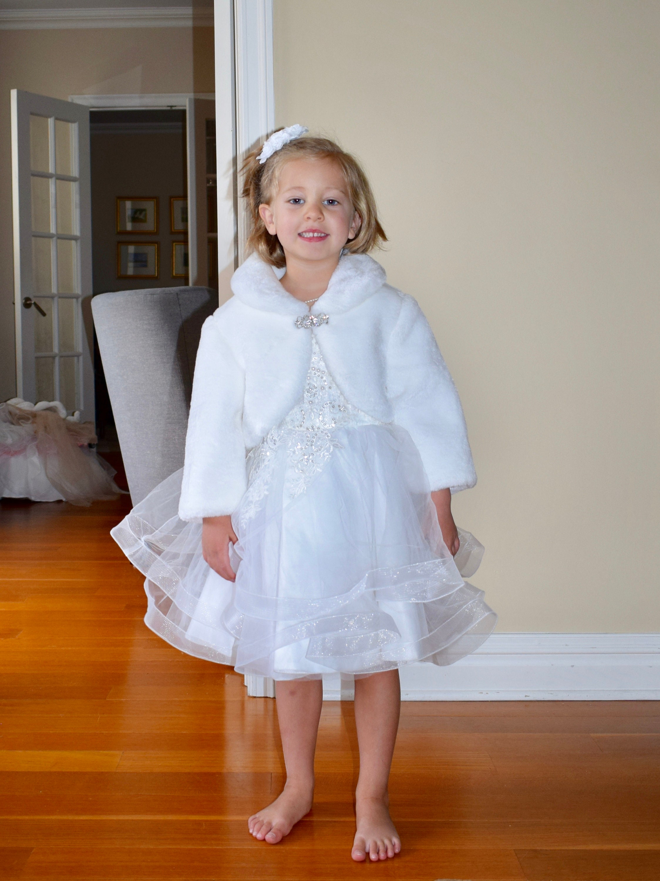 Flower girl jacket winter flower girl jacket flower girl Etsy