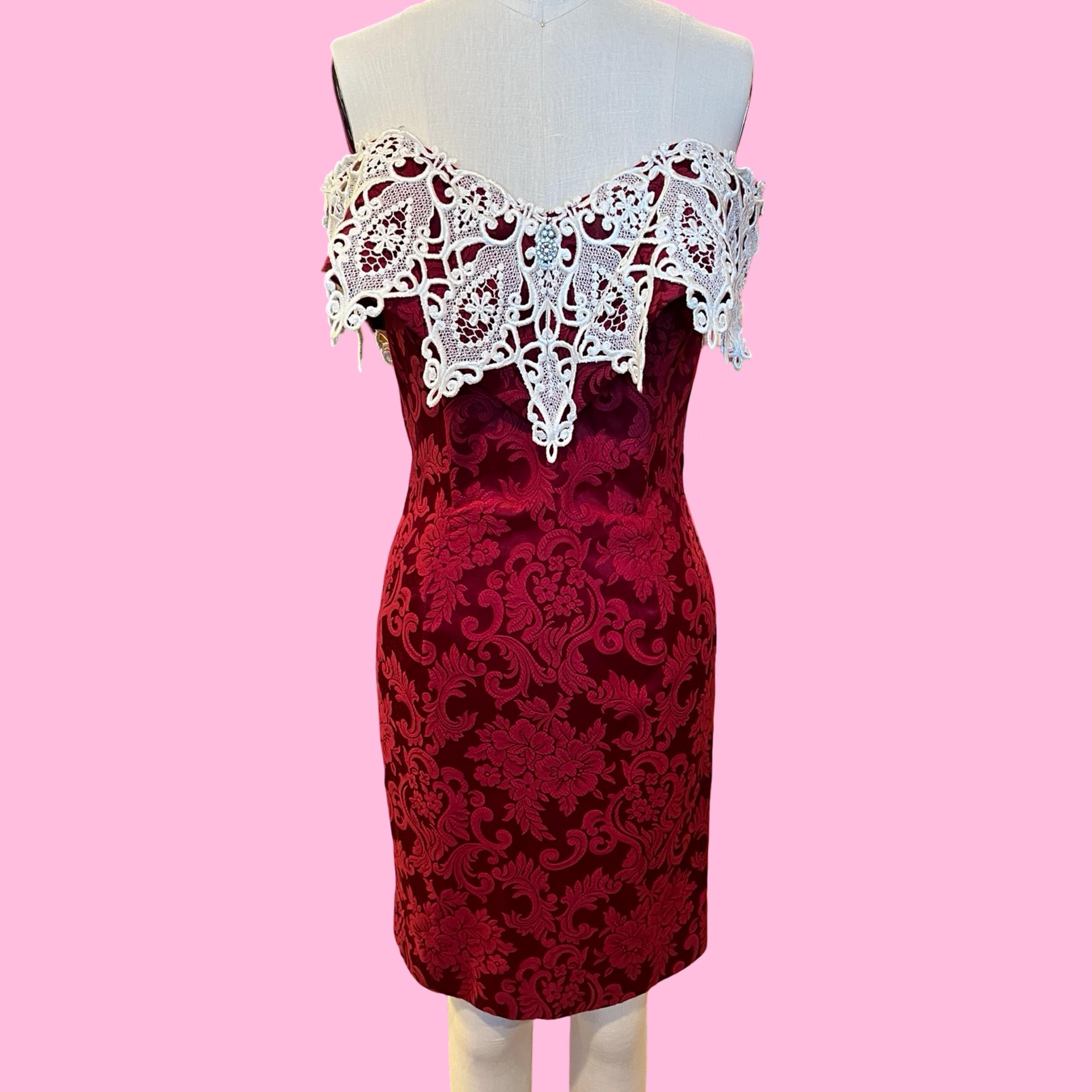 Red Lace Bodycon Dress
