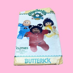 Vintage Butterick 1990s Cabbage Patch Kids Doll Toy Sewing Pattern