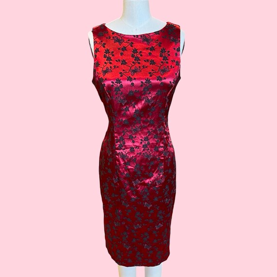 red and black fitted dress Selah Bodycon Dress in Mini Stripe Red and Black