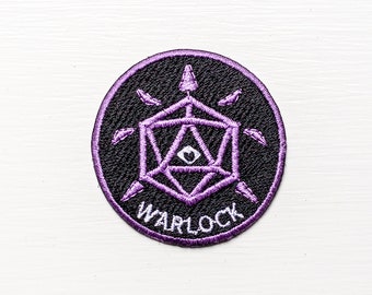 WARLOCK - Dungeons & Dragons Inspired Scout/Achievement Iron On Patch
