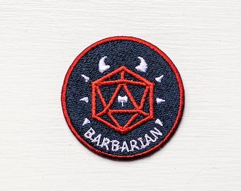 BARBARIAN - Dungeons & Dragons Inspired Scout/Achievement Iron On Patch