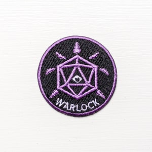 WARLOCK - Dungeons & Dragons Inspired Scout/Achievement Iron On Patch
