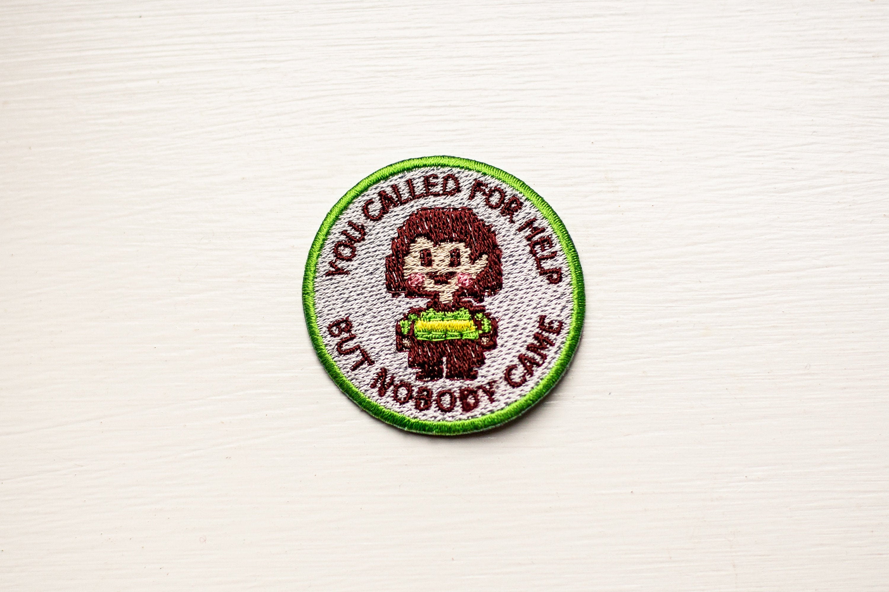 Undertale Inspired Scout/Achievement Iron On Patch - Chara/BUT NOBODY…