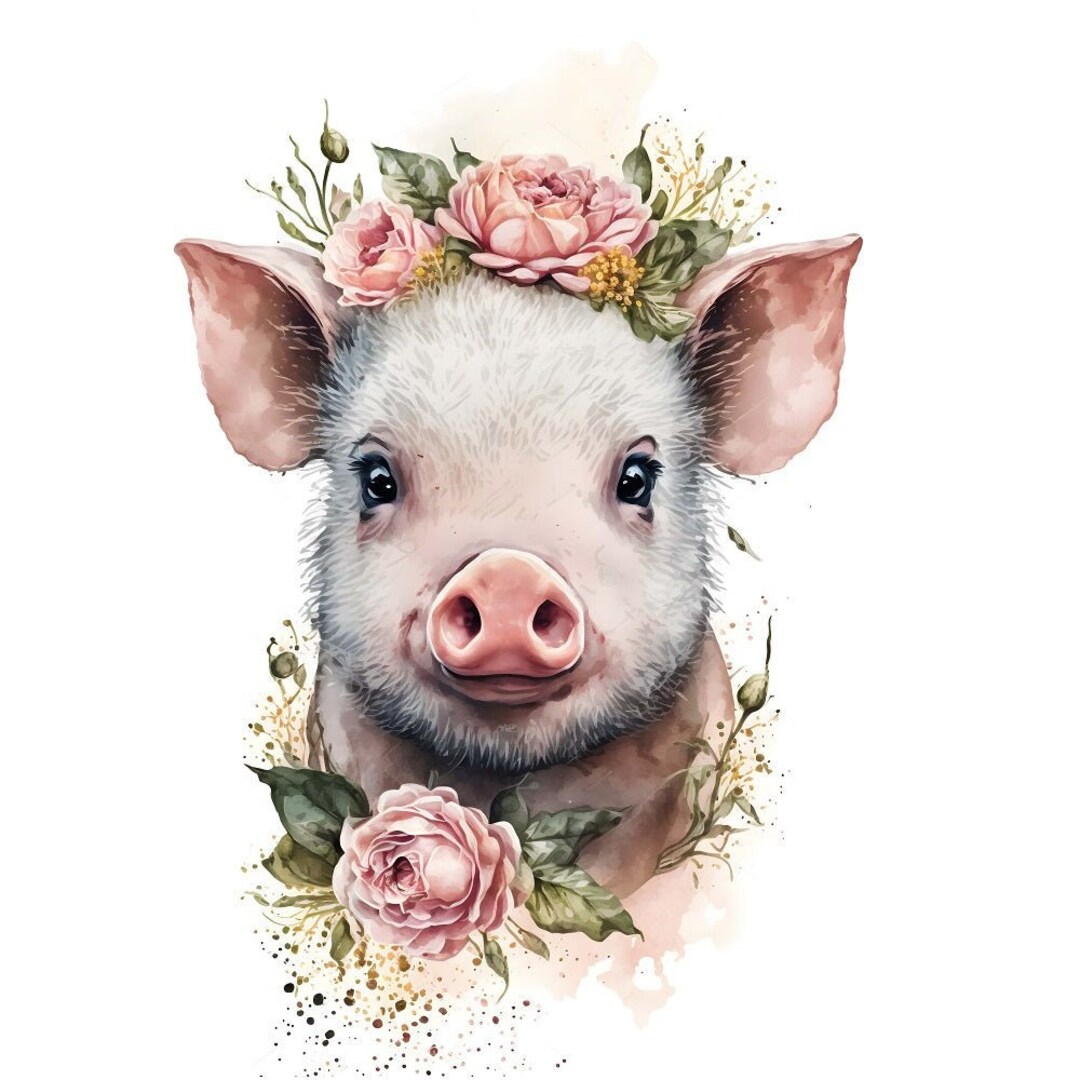 Nursery Baby Piglet Fabric Panel - Etsy