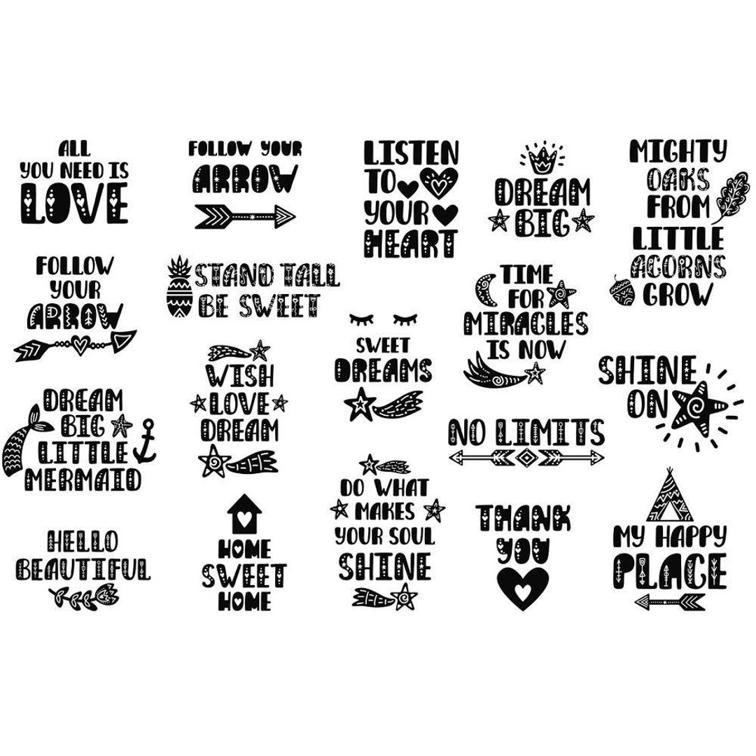 Digitally Printed Inspirational Quotes 3 Fabric Panel 27 Etsy