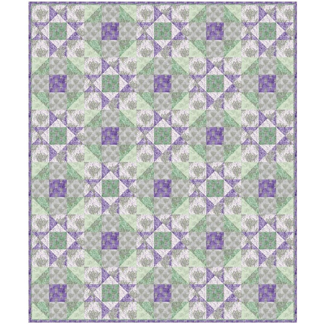 Lovely Lavender Quilt Kit 61 1/2 X 73 1/2 Etsy