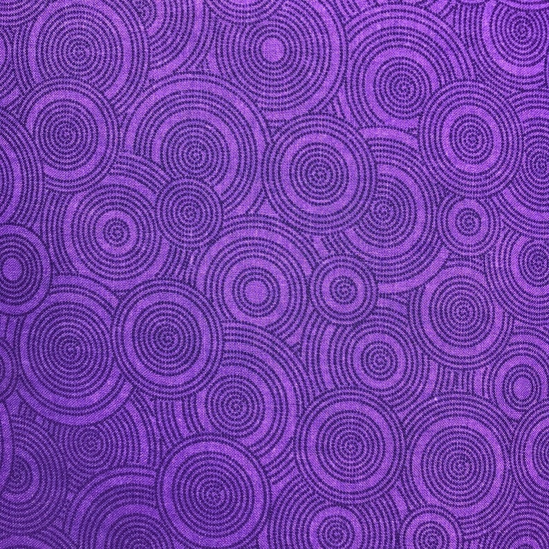 108 Get Back Circles Quilt Backing Purple