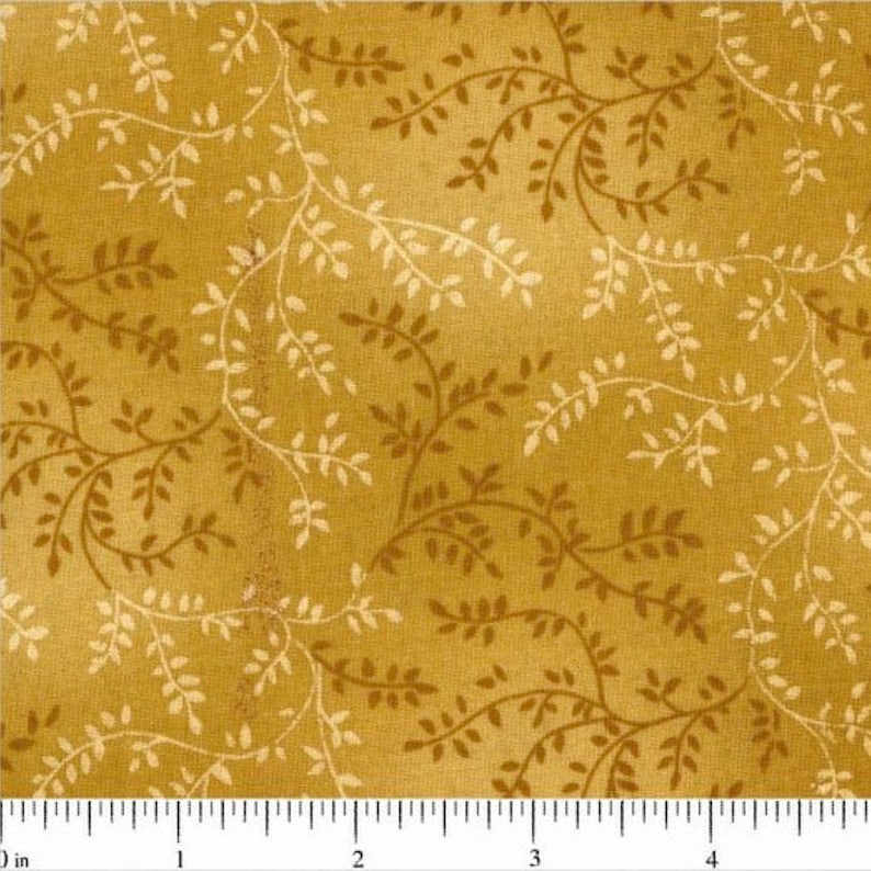 108 Vine Quilt Backing Fabric Gold Etsy