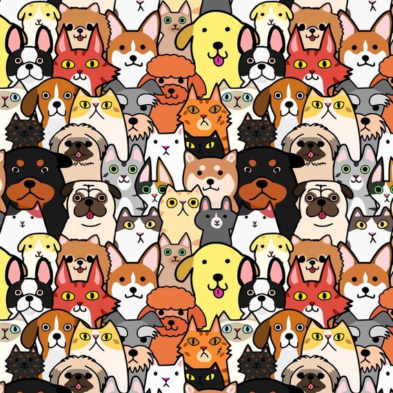 Dog And Cats PNG Image, Cartoon Dog Cat Material Red Dogs, Dog