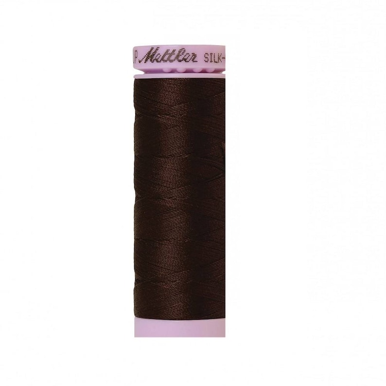 Black Peppercorn Silk-Finish 50wt Solid Cotton Thread 164yd