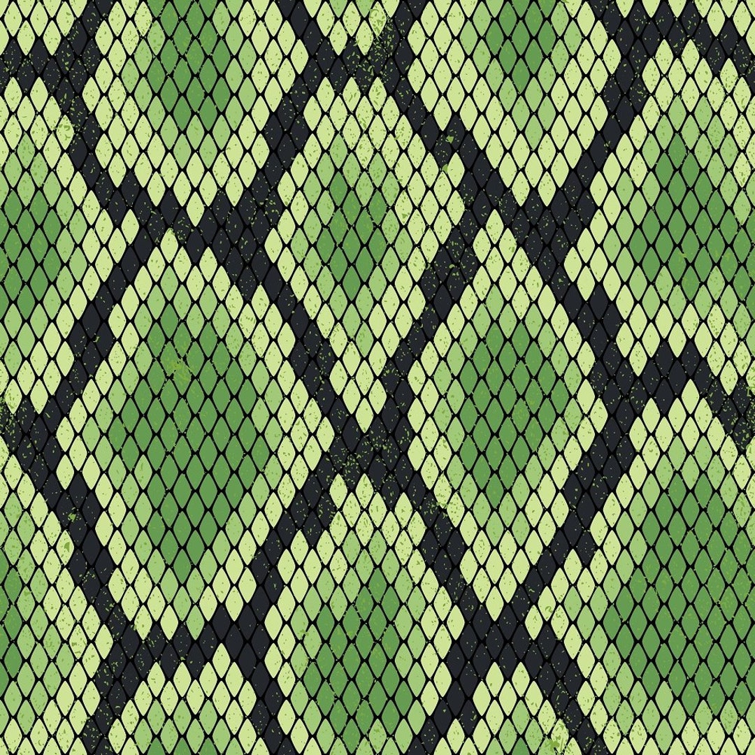 Green Snake Skin Fabric Variation 2 -  UK