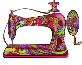 Retro Sewing Machine Fabric Panel Multi - Etsy Retro Sewing Machine Fabric Panel Multi - Etsy