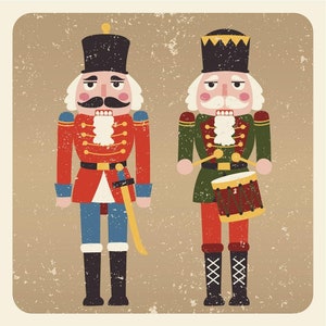 Two Grunge Nutcrackers Fabric Panel - Etsy