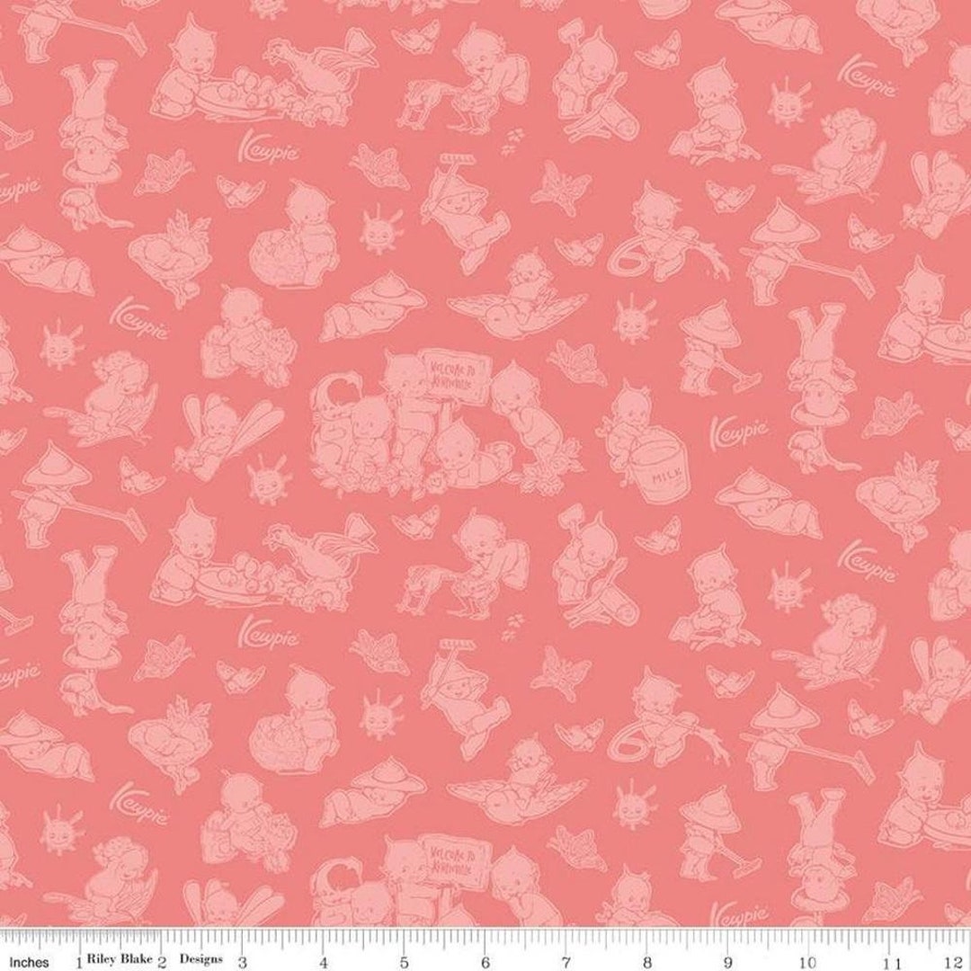 Sew Kewpie Kultivating Fabric Coral Etsy