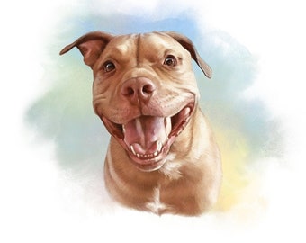 American Bully Watercolor Dog Tee Men's Image by Shutterstock American Bully Watercolor Dog Tee Men's Image by Shutterstock
