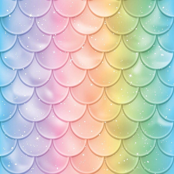 Mermaid Tail Fabric - Rainbow