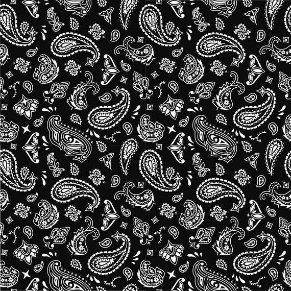 Bandana Fabric Black