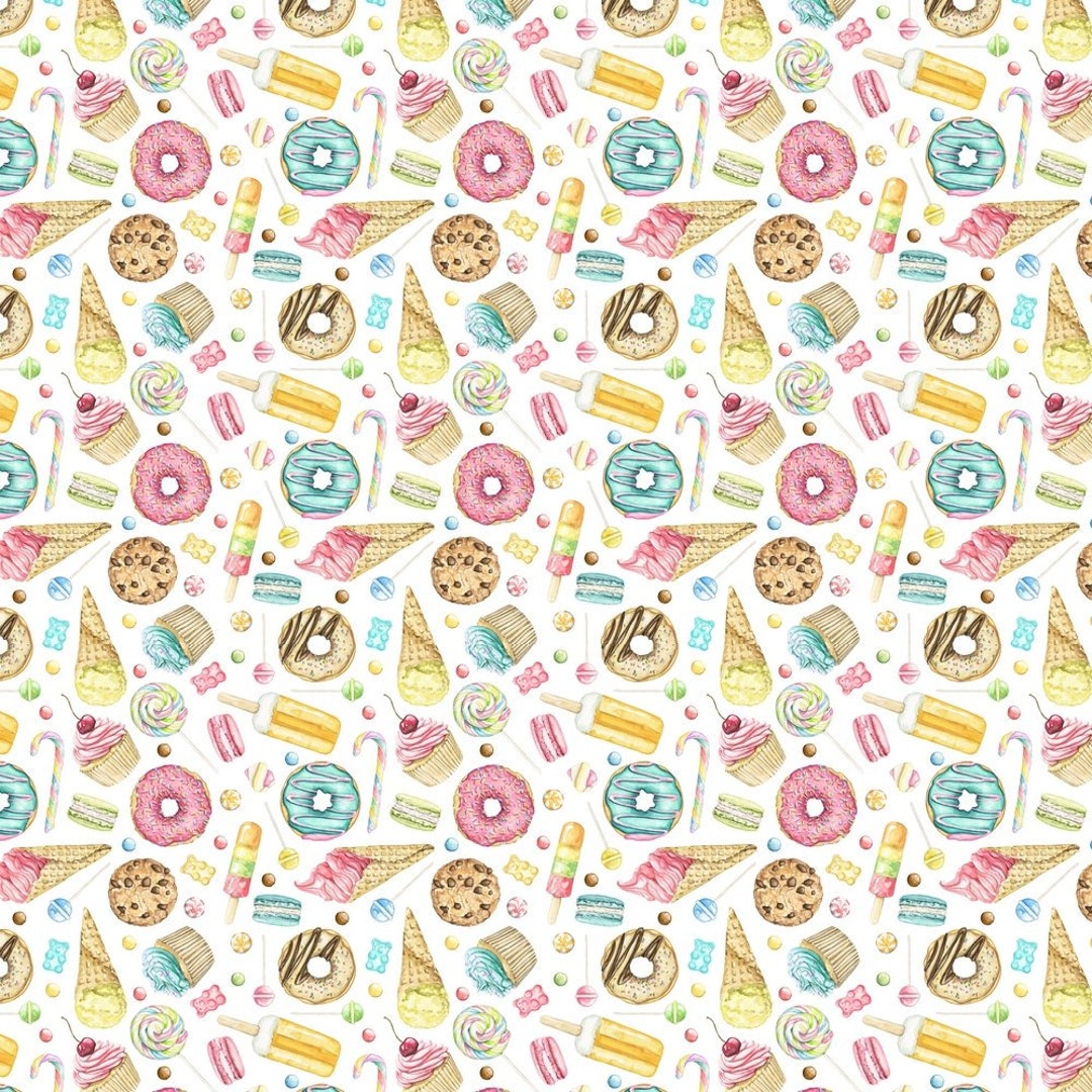 Packed Sugar Rush Fabric White - Etsy