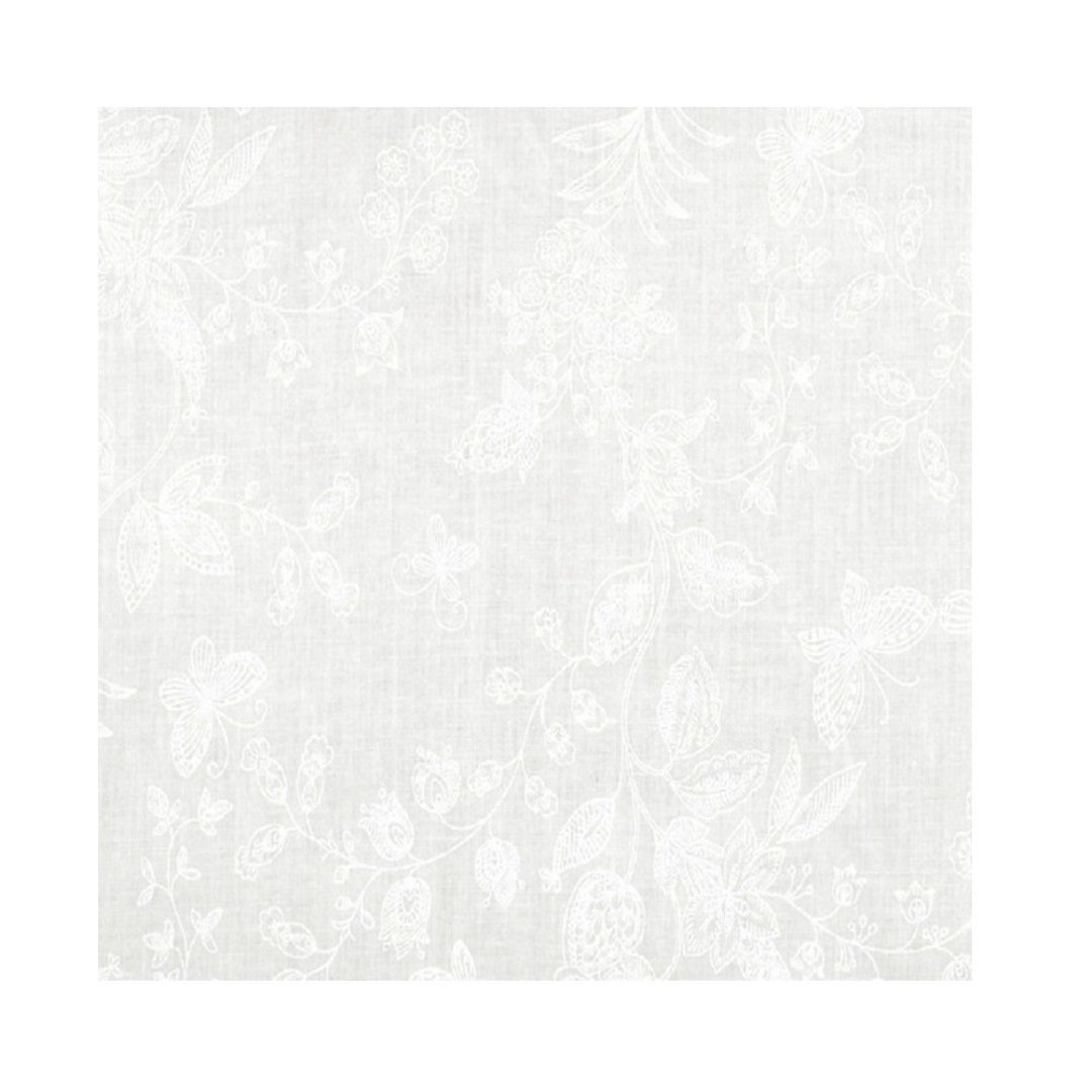 108 Floral Quilt Backing Fabric White Etsy