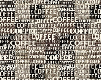 Textured Background Coffee Font Fabric - Brown