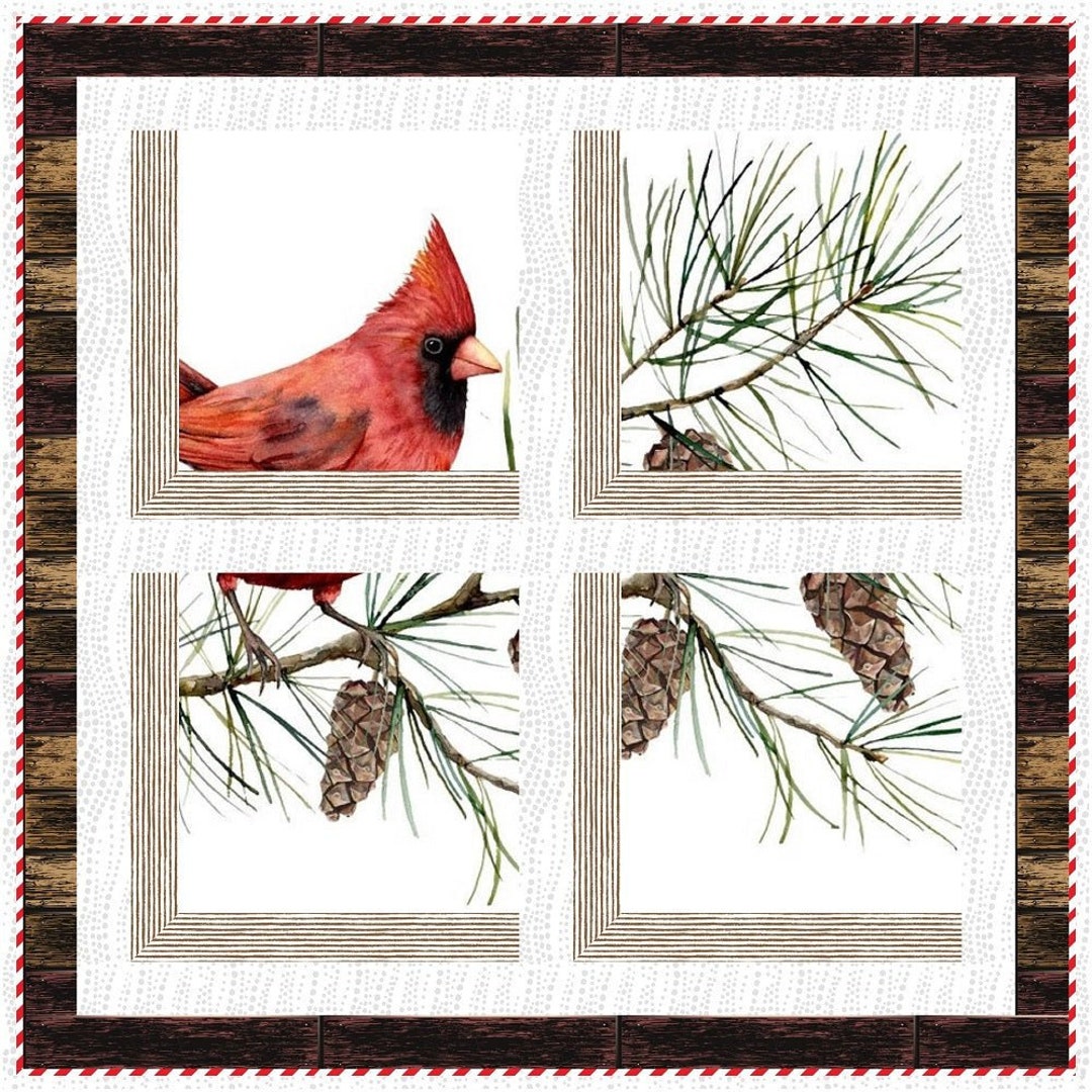 Window to the World, Red Bird Quilt Kit 40 X 40 Etsy