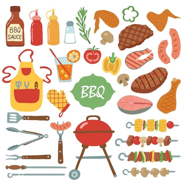 Backyard BBQ Fabric Panel - Multi