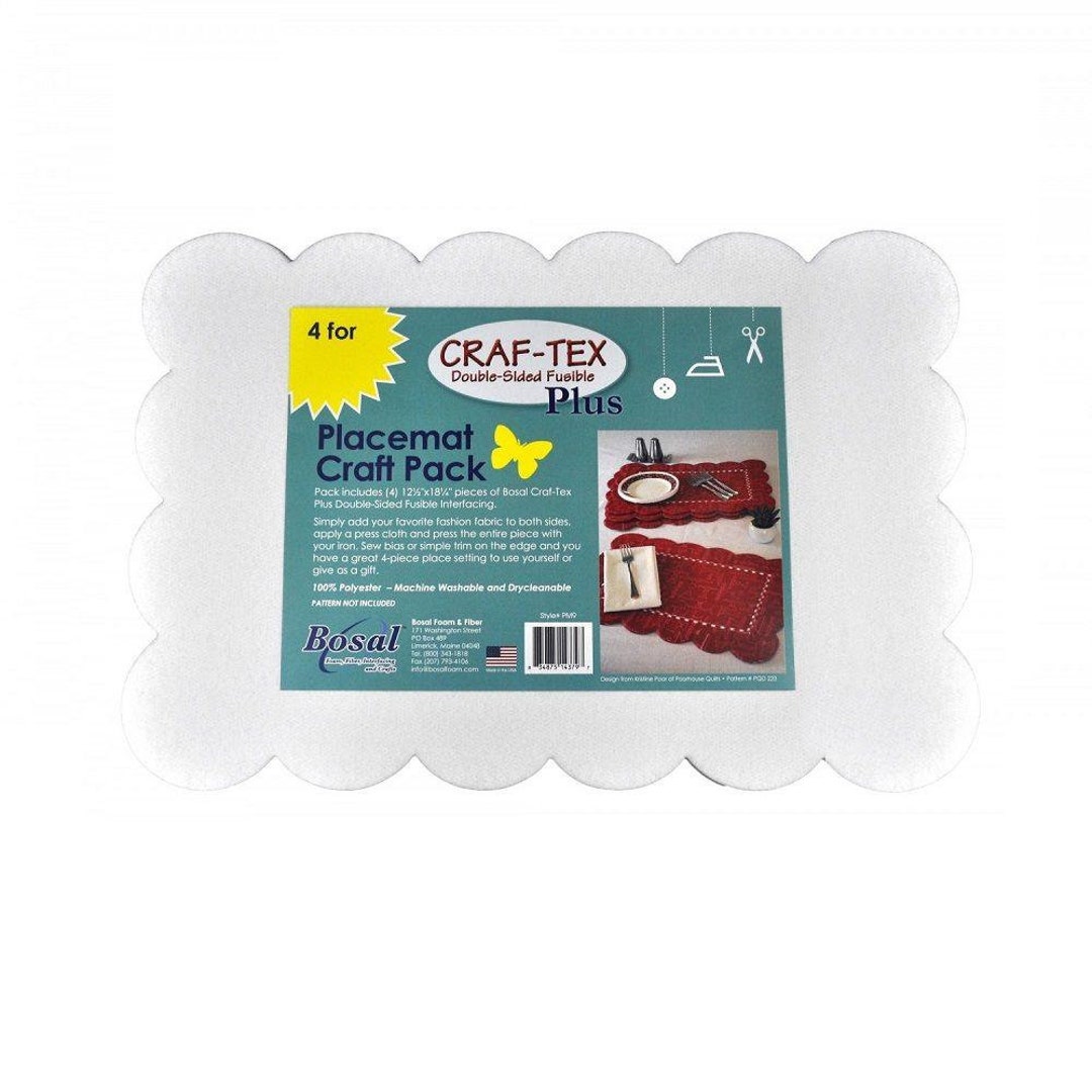 Bosal Craftex Plus Doublesided Fusible Interfacing Placemat Pack, 12
