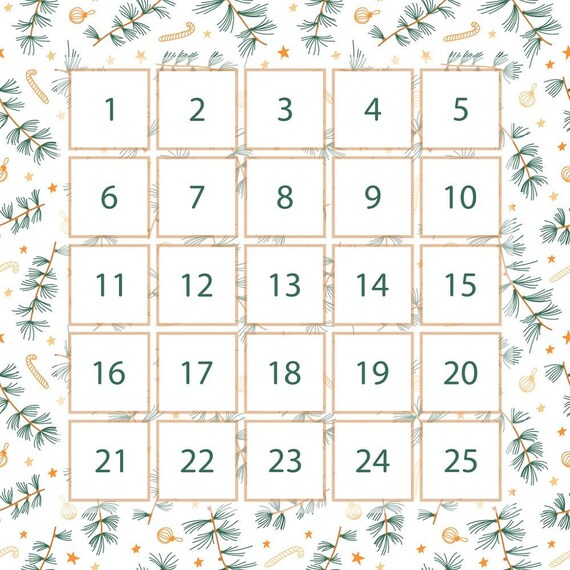 Christmas Classic Advent Calendar Fabric Panel - Etsy