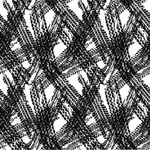 Tire Tracks Fabric - Black/White