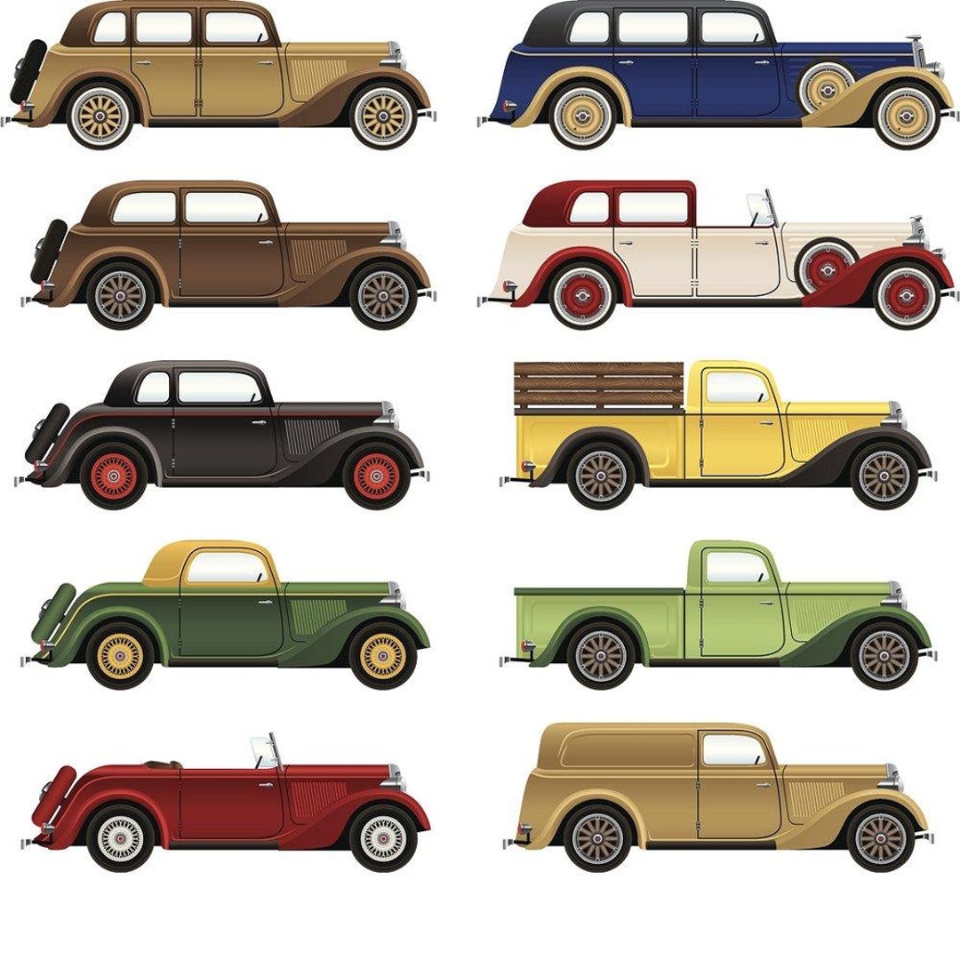 Antique Cars Fabric - Etsy
