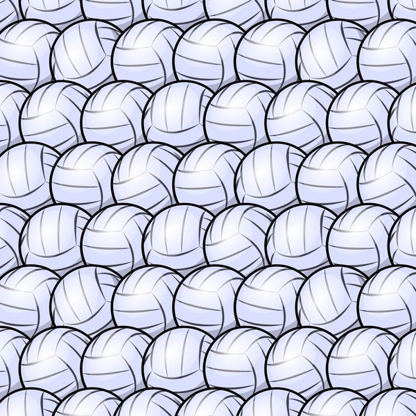Packed Volleyballs Fabric