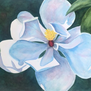 MAGNOLIA BLOSSOM ART, Original Watercolor -or- Giclee Print