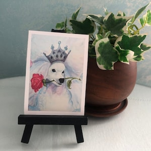 ACEO 限定版 私のオリジナルアートのミニチュアプリント、「The Rose Queen」アートトレーディングカード 3.5 x 2.5 インチ、ミニチュアコレクタブルアート