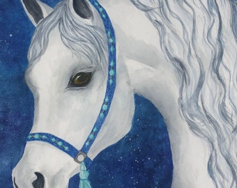 ARABIAN HORSE ART, Watercolor Giclee Art Print, "Sultan's Choice", Equine Art, Gift for Arabian Horse Lover