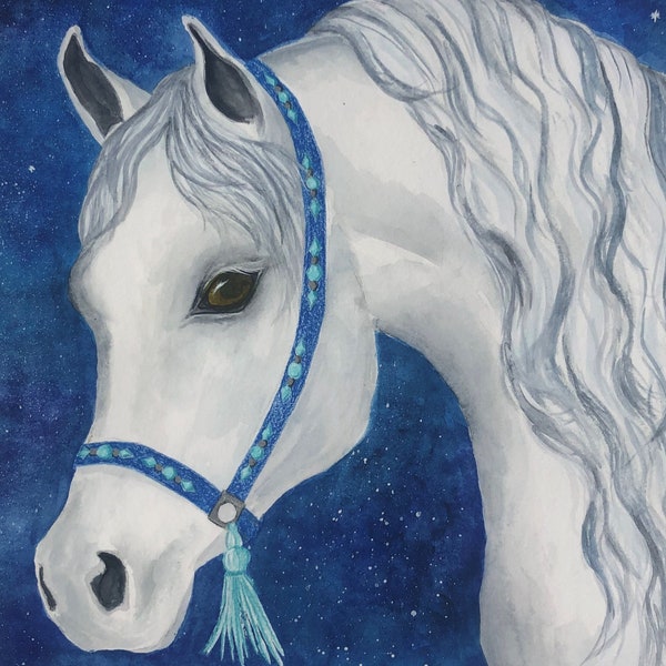 ARABIAN HORSE ART, Aquarelle Giclee Art Print, « Sultan’s Choice », Equine Art, Gift for Arabian Horse Lover