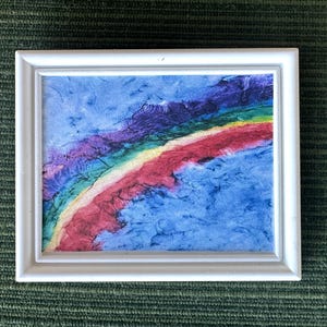 RAINBOW DOLLHOUSE ART,  1:12 Scale, Abstract Dollhouse Art, Framed Modern Dollhouse Picture