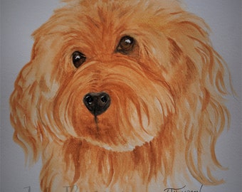 DOODLE DOG Art Print, Goldendoodle Art, Labradoodle Art, Giclee Print, Gift for Doodle Lover