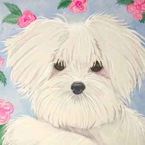 MALTESE ART PRINT, Giclee Print from Original Watercolor Painting, Maltese Dog, Gift for Maltese Lover