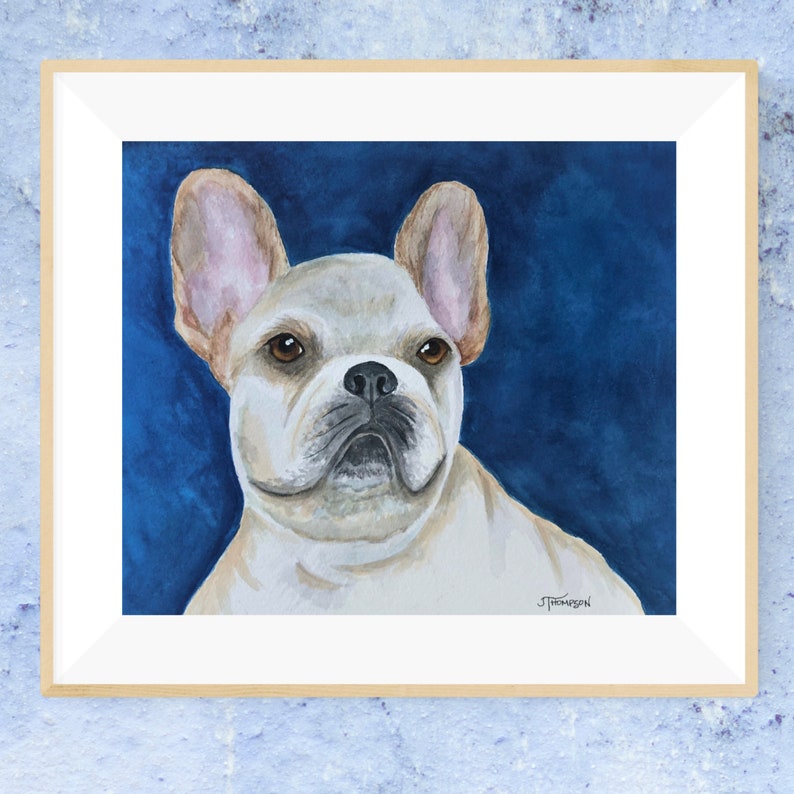 FRENCH BULLDOG ORIGINAL Watercolor Painting Gift for Frenchie Lover Giclee Print -or-