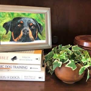 ROTTWEILER KUNST, Original Aquarell Schmerz -oder- Giclée Kunstdruck, Geschenk für Rottie Rottweiler Liebhaber Bild 4