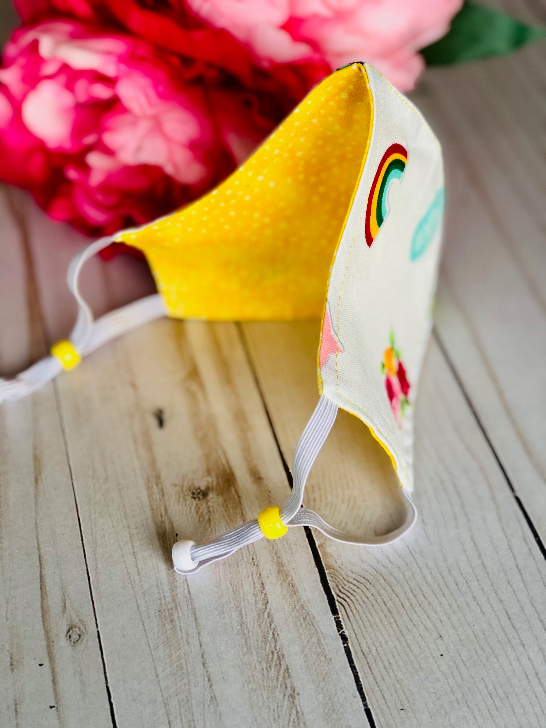 WASHABLE FACE MASK Girly Kids Mask Rainbow Face Mask Girls Etsy