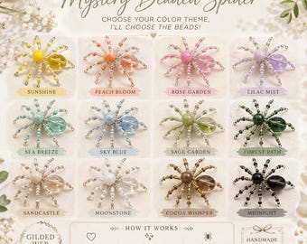 Custom Beaded Spider | Pick Your Color Theme | Handmade Spider Ornament | Unique Gothic Decor