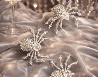 Beaded Spider Decor – Handmade Whimsical Home Accent