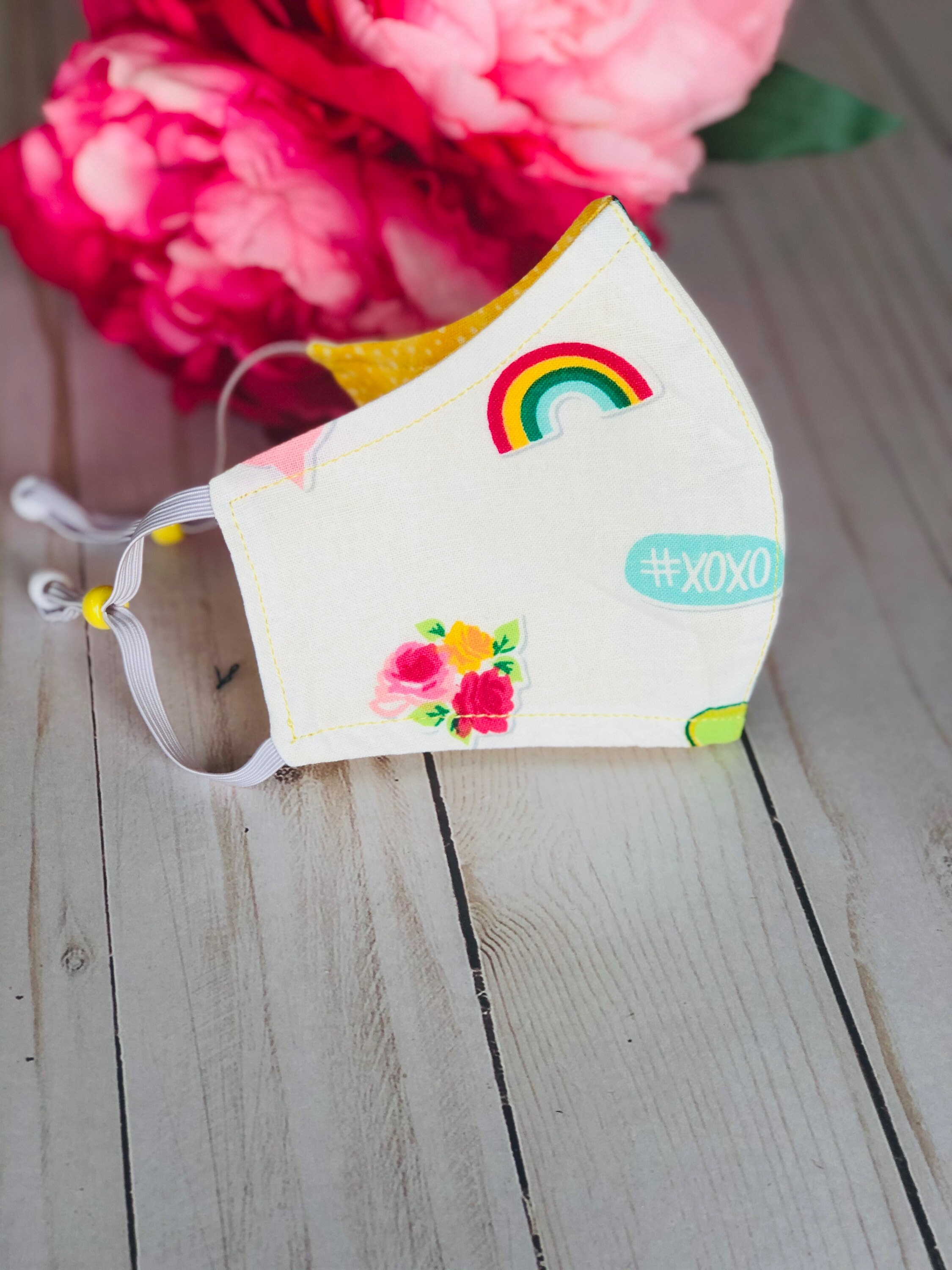 WASHABLE FACE MASK Girly Kids Mask Rainbow Face Mask Girls Etsy